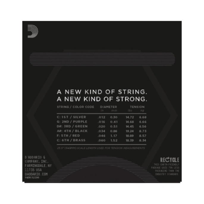Струны для электрогитары D'Addario NYXL1260