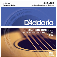 Струны для 12-струнной акустической гитары D’Addario EJ37