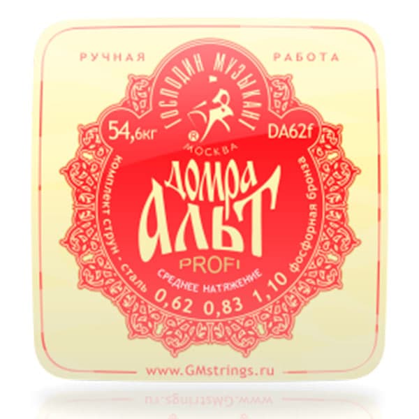 Струны для домры альт ''Господин Музыкант'' DA62