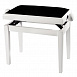 Банкетка для фортепиано White gloss / black seat Deluxe GEWA 130030
