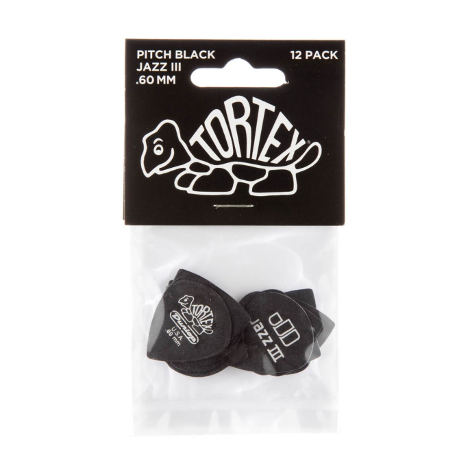 Набор медиаторов Dunlop 482P.60 Tortex Pitch Black Jazz III