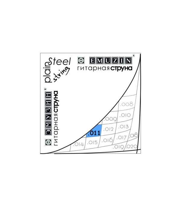 Струна без обмотки Emuzin 011 (сталь)