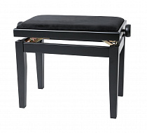 Банкетка для фортепиано Black matt / black seat Deluxe Gewa 130000