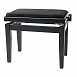 Банкетка для фортепиано Black matt / black seat Deluxe Gewa 130000