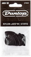 Набор медиаторов Dunlop 47P3S Black Stiffo Nylon Jazz III