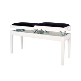 Банкетка для фортепиано Gewa Double White Matt / Black 130220