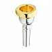 Мундштук для тромбона, тонкая ножка, размер 5G, серебро/золото, Bach 3505GGR