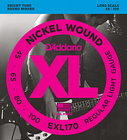 Струны для бас-гитары DAddario EXL170